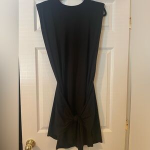 DREW Shoulder Pad Tie-Front Dress-Sz M